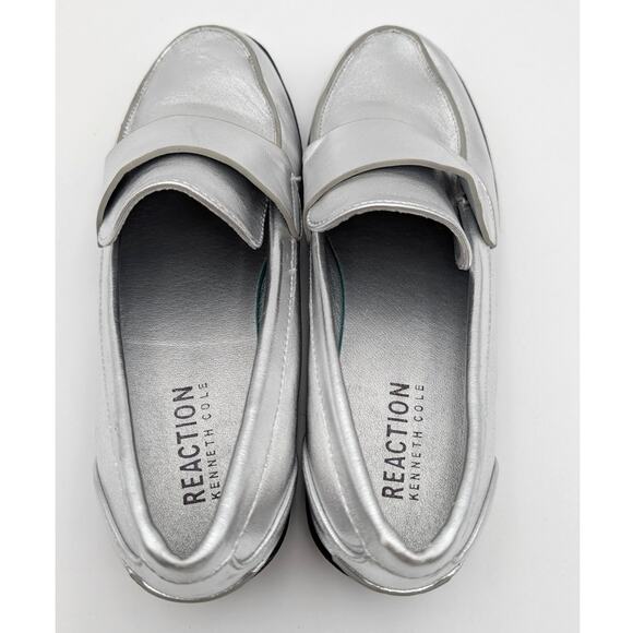 Kenneth Cole Reaction Fern Slip On Loafer Shoes Women's Silver Size US6 EU36 - Picture 5 of 11